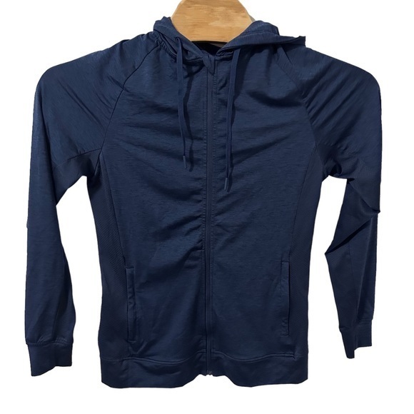 Gymshark Mens‎ Full Zip Medium Blue Hooded Jacket Hoodie - Picture 1 of 4